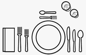 Cutlery placement for the table setting