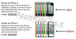 Screenshot of Italian Apple's site before and after . Source: Applerumors.it. Screenshot of Italian Apple's site before and after . Source: Applerumors.it.