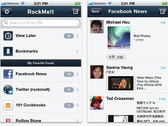 "Social" browser RockMelt out on the iPhone "Social" browser RockMelt out on the iPhone