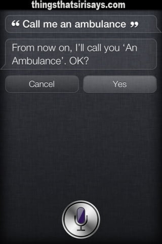 Siri calls the ambulance =) Siri calls the ambulance =)