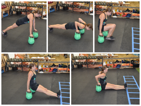 Push-ups from the bench behind the back