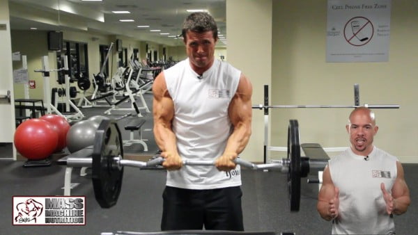 Raising the bar for biceps while standing