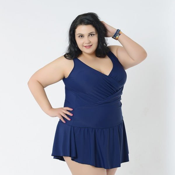 Plus size one piece swimsuits with the skirt 2015 (1)