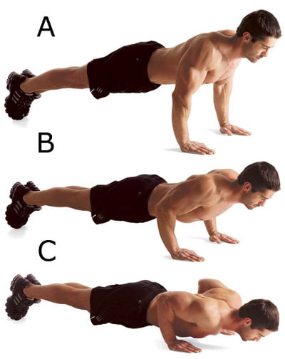 Push-ups from the floor