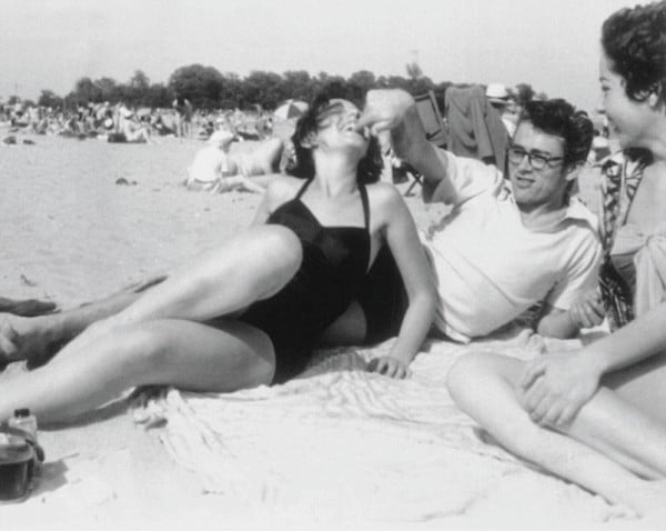 Embargoed to Monday 0001 September 12 Christie's handout photo on one of the photos of movie heart-throb James Dean being  sold at auction this November. PRESS ASSOCIATION Photo. Issue date: Monday September 12, 2011.  He is pictured with his  then girlfriend  Barbara Glenn, whom he dated for two years. The images have come from her family archive and have never been sold before. See PA story SALE Dean. Photo credit should read: Christie's/PA Wire NOTE TO EDITORS: This handout photo may only be used in for editorial reporting purposes for the contemporaneous illustration of events, things or the people in the image or facts mentioned in the caption. Reuse of the picture may require further permission from the copyright holder.