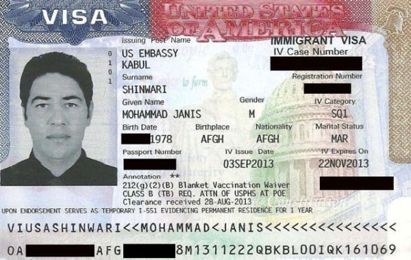 VISA to USA
