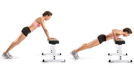 Push-ups from the bench